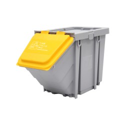 施達 多色分類收納箱 黄色蓋 (鋁罐) 25L